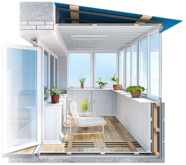 Балкон под ключ ремонт360