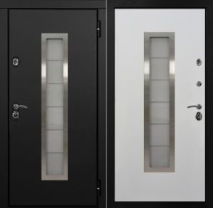 Металлическая дверь Альфа Pro графит + белый