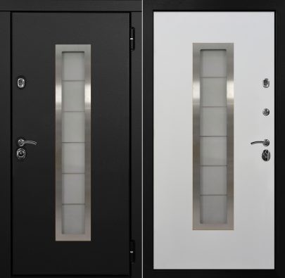 Металлическая дверь Альфа Pro графит + белый