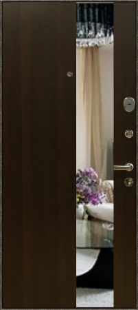 Металлическая дверь Бастион №4 с зеркалом для частного дома