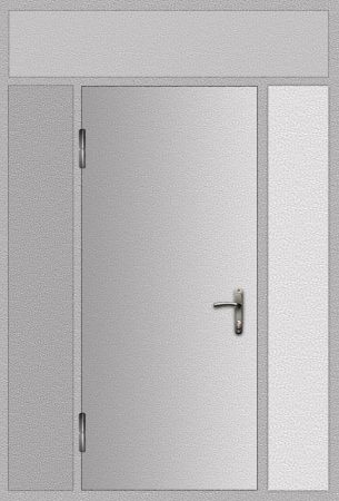 Дверь техническая с 3-мя доборками