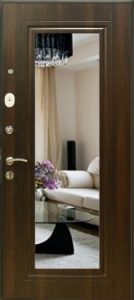 Металлическая дверь Элит №1 с зеркалом