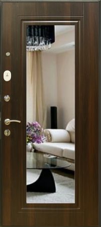 Металлическая дверь Элит №1 с зеркалом