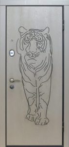 Металлическая дверь Бастион №10 с зеркалом